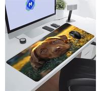 Tapis de Souris XXL 1000x500x2 mm, Mouse Pad Gaming Animaux Chiens, sous-Main Bureau Gamer Extra Large avec Base Antidérapante Améliorer précision et Vitesse, pour Gamer, Ordinateur, PC