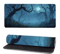 Tapis de Souris XXL 1000x500x3mm Arbre Mort, Tapis de Souris Gaming Lune, Amélioration de la Précision et de la Vitesse, Mouse Pad Gaming Base en Caoutchouc Antidérapant, Décoration de Bureau MM-339