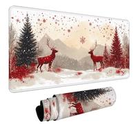 Tapis de Souris XXL 1000x500x3mm Tapis de Souris Gaming avec Base AntidéRapante ImperméAble à l'eau, Gamer Mouse Pad, Accessoire Bureau, Précision-Vitesse-Confort, Animaux sur La Neige #L1037