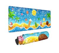 Tapis de Souris XXL 1200x600 mm Mignon Tapis Souris Gamer Océan Imperméable Mouse Pad avec Base en Caoutchouc Antidérapant Gaming Accessoires Bureau Mouse Pad à Bords Cousus pour Cadeau Homme V-28