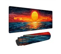 Tapis de Souris XXL 1200x600 mm Paysage Tapis Souris Gamer Crépuscule Imperméable Mouse Pad avec Base en Caoutchouc Antidérapant Gaming Accessoires Bureau Mouse Pad à Bords Cousus Cadeau Homme O-33