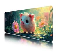 Tapis de Souris XXL 1200x600 mm, Tapis de Souris Animal avec Caoutchouc Antidérapant et Imperméable, sous Main Bureau Cochon à Bords Cousus, Améliore la Précision et Vitesse, pour Gamer, Bureau, O-44