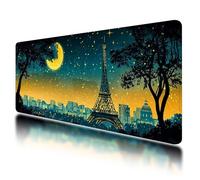 Tapis de Souris XXL 1200x600 mm, Tapis de Souris Vert avec Caoutchouc Antidérapant et Imperméable, sous Main Bureau Paris à Bords Cousus, Améliore la Précision et la Vitesse, pour Gamer, Bureau, M-94