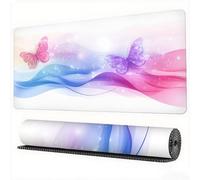 Tapis de Souris XXL 1200x600 Papillon Tapis de Souris Rêve Mousepad, Japonais Mouse Pad sous-Main Bureau Précision et Vitesse Améliorées Base Antidérapante Caoutchouc pour Gamer et Bureau, Model912