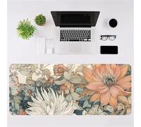 Tapis De Souris XXL 1200x600mm, Motif Belle Fleur, Tapis de Souris Gamer avec Bords Cousus, Durable Base en Caoutchouc Antidérapante pour Clavier, Bureau à Domicile, Études, Gaming