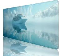 Tapis de Souris XXL 1200x600x3mm, Gaming Tapis de Souris Blanc, Extended sous Main Bureau avec Base en Caoutchouc Antidérapante, Gaming Mouse Pad pour Gamer, Ordinateur, PC, Cadeau, Bateau M-4607