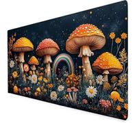 Tapis De Souris XXL 1200x600x3mm, Les Champignons Grand Tapis De Souris Gamer, Tapis Souris Rainbow avec Base en Caoutchouc AntidéRapante,Tapis De Bureau pour éTudes, Gaming.IdéAl Cadeau Homme A653