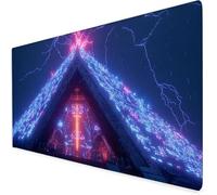Tapis De Souris XXL 1200x600x3mm, Science - Fiction Grand Tapis De Souris Gamer, Tapis Souris Bleu avec Base en Caoutchouc AntidéRapante,Tapis De Bureau pour éTudes, Gaming.IdéAl Cadeau Homme A495