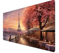 Tapis de Souris XXL 1200x600x3mm Tapis de Souris Paris Mouse Pad Paysage Améliore la Précision et la Vitesse, Antidérapant Étanche, Bords Cousus, Accessoires Gaming, Ordinateur, Cadeau Homme Y7-3