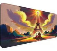 Tapis de Souris XXL 1200x600x3mm Tapis Souris Paris 6-3A2Y4 | Mouse Pad Avec Base Antidérapante, Imperméable et Durable Grand Tapis De Souris Gaming pour Bureau et Gamer