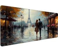 Tapis De Souris XXL 1200x600x3mm Tapis Souris Paris 7-IA2NZ | Etendu Mouse Pad Avec Base Antidérapante, Coutures Sur Les Bords, Imperméable et Durable Mousepad pour Accessoires Bureau