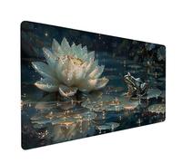 Tapis de Souris XXL 1200x600x3mm, Vert Tapis de Souris Gaming avec Surface en Caoutchouc Antidérapant, Améliore la Précision et la Vitesse, Accessoire Bureau, Cadeau Homme, Grenouille 5-1973