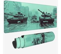 Tapis de Souris XXL 1400x600x3mm, Bleu Grand Tapis de Souris avec Imperméable et Caoutchouc Antidérapant réservoir sous Main Bureau à Bords Cousus, Améliore la Précision et la Vitesse pour Gamer W-97