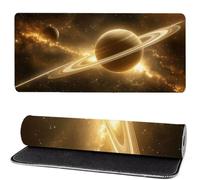Tapis de Souris XXL 1400x600x3mm PlanèTe, Tapis de Souris Gaming Paysage, Amélioration de la Précision et de la Vitesse, Mouse Pad Gaming Base en Caoutchouc Antidérapant, Décoration de Bureau MM-775