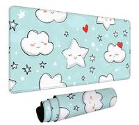 Tapis de Souris XXL 1400x600x3mm Tapis de Souris Gaming avec Base AntidéRapante ImperméAble à l'eau, Gamer Mouse Pad, Accessoire Bureau, Précision-Vitesse-Confort pour Tous, Œufs De Canard De #L787