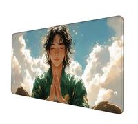 Tapis de Souris XXL 150 x 80 cm, Imperméable Tapis Souris Blanc Mousepad Dieu MâLe Motif Accessoires Gaming Bords Cousus Base en Caoutchouc Antidérapant Surface pour Bureau/Maison, Gamer -hjw2506ER