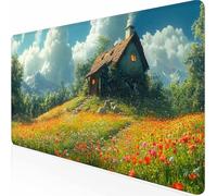 Tapis de Souris XXL 1500 x 800 mm Tapis de Souris Gamer Vert Printemps, Accessoires Bureau avec Base Antidérapante et Bords Cousus, Deco Bureau, Cadeau Homme, Mousepad pour MacBook Jeux -z1c09H76