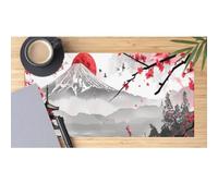Tapis de Souris XXL 1500x600x3 mm Tapis de Souris Paysage Japonais sous Main Bureau, Tapis de Souris Montagne Mouse Pad, Tapis Souris Gamer XXL, Base Antidérapant, pour Maison/Deco Bureau/Gamer M507