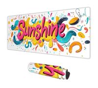 Tapis de Souris XXL 1500x800 mm Coloré Tapis Souris Gamer Lettre Accessoire Bureau Imperméable Mouse Pad Gaming avec Base Caoutchouc Antidérapant et Bords Cousus Convient pour Gaming Cadeau Homme J-70