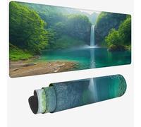 Tapis de Souris XXL 500 x 250 x 3 MM,vert Grand Tapis de Souris avec Imperméable et Caoutchouc Antidérapant vallée Sous Main Bureau à Bords Cousus,Améliore la Précision et la Vitesse pour Gamer W-1054