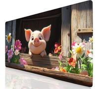 Tapis de Souris XXL 520x250x3mm Grand Tapis de Souris Cochon Mouse Pad Mignon Sous Main Bureau, Base en Caoutchouc Antidérapante, Haute Précision et Rapidité Accessoire Bureau pour Gamer,Maison YG-829