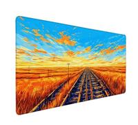 Tapis de Souris XXL 600 x 300mm Orange Tapis de Souris Piste Mouse Pad Gaming en Caoutchouc Antidérapant, Accessoires Bureau, Mouse Pad Haute Précision et Vitesse pour Gamer/Bureau (Orange) 620383m