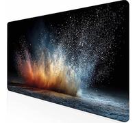 Tapis de Souris XXL 600 x300 x 3MM Tapis de Souris Gamer Noir Abstrait, Accessoires Bureau avec Base Antidérapante et Bords Cousus, Deco, Cadeau Homme, Mousepad pour Computer Jeux -z1c09S6