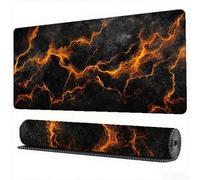 Tapis de Souris XXL 600x300 Flamme Tapis de Souris Texture Mousepad, Japonais Mouse Pad sous-Main Bureau Précision et Vitesse Améliorées Base Antidérapante Caoutchouc pour Gamer et Bureau, Model135