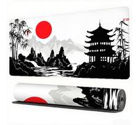 Tapis de Souris XXL 600x300 Japonais Tapis de Souris Village Mousepad, Japonais Mouse Pad sous-Main Bureau Précision et Vitesse Améliorées Base Antidérapante Caoutchouc pour Gamer et Bureau, Model942