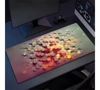Tapis De Souris XXL 600x300mm, Motif Géométrie de Dispersion, Tapis de Souris Gamer avec Bords Cousus, Durable Base en Caoutchouc Antidérapante pour Clavier, Bureau à Domicile, Études, Gaming