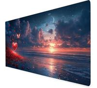 Tapis De Souris XXL 600x300x3mm, Amour Grand Tapis De Souris Gamer, Tapis Souris Rose avec éTanche Base en Caoutchouc AntidéRapante,Tapis De Bureau Lavable pour éTudes, Gaming.IdéAl Cadeau Homme A05