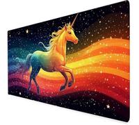 Tapis De Souris XXL 600x300x3mm, coloré Grand Tapis De Souris Gamer, Tapis Souris La Licorne avec éTanche Base en Caoutchouc AntidéRapante,Tapis De Bureau pour éTudes, Gaming.IdéAl Cadeau Homme A56