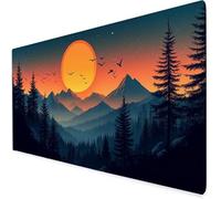 Tapis De Souris XXL 600x300x3mm, forêt Grand Tapis De Souris Gamer, Tapis Souris Oiseau avec éTanche Base en Caoutchouc AntidéRapante,Tapis De Bureau pour éTudes, Gaming.IdéAl Cadeau Homme A708