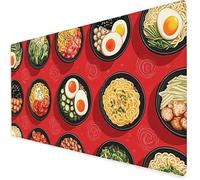 Tapis De Souris XXL 600x300x3mm, Nourriture Grand Tapis De Souris Gamer, Tapis Souris Les Nouilles avec Base en Caoutchouc AntidéRapante,Tapis De Bureau pour éTudes, Gaming.IdéAl Cadeau Homme A759