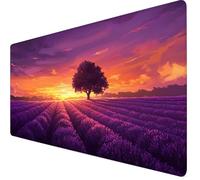Tapis de Souris XXL 600x300x3mm Tapis de Souris Violet Mouse Pad Arbre Améliore la Précision et la Vitesse, Antidérapant Étanche, Bords Cousus, Accessoires Gaming, Ordinateur, Cadeau Homme Y7-1498