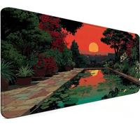 Tapis de Souris XXL 600x300x3mm Tapis Souris Coucher De Soleil O-N85PF | Mouse Pad Avec Base Antidérapante, Imperméable et Durable Grand Tapis De Souris Gaming pour Bureau et Gamer