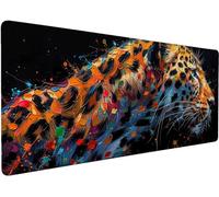 Tapis De Souris XXL 600x300x3mm Tapis Souris LéOpard 3-WE9AT | Etendu Mouse Pad Avec Base Antidérapante, Coutures Sur Les Bords, Imperméable et Durable Mousepad pour Accessoires Bureau
