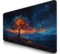 Tapis de Souris XXL 60x30cm Bleu Tapis de Souris Gaming, sous Main Bureau Gaming Usine Accessoire Bureau Base en Caoutchouc Antidérapant Surface Confort, Mouse Pad pour Maison, Ordinateur, PC F0-788