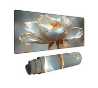 Tapis de Souris XXL 700 x 300 x 3MM Tapis de Souris Or Accessoire Bureau Travail Fleurs, Résistant à Usure Lavable, Gaming Accessoire avec Base en Caoutchouc Antidérapante pour Maison Bureau -TL70NI