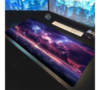 Tapis De Souris XXL 700x300mm, Motif Orage, Tapis de Souris Gamer avec Bords Cousus, Durable Base en Caoutchouc Antidérapante pour Clavier, Bureau à Domicile, Études, Gaming