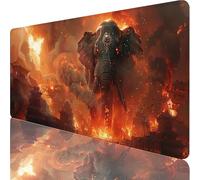 Tapis de Souris XXL 700x300x3mm, Gaming Tapis de Souris Rouge, Extended sous Main Bureau avec Base en Caoutchouc Antidérapante, Gaming Mouse Pad pour Gamer, Ordinateur, PC, Cadeau, éLéPhant 6-8270