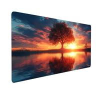 Tapis de Souris xxl 700x300x3MM Imperméable Arbre Tapis de Bureau Gaming pour Clavier Souris Sans fil Ordinateur Portable, Mouse Pad Paysage Bords Surpiqués Base Antidérapante, Cadeau Homme model-5963