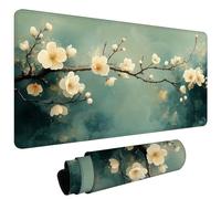 Tapis de Souris XXL 700x300x3mm Tapis de Souris Gaming avec Base AntidéRapante ImperméAble à l'eau, Gamer Mouse Pad, Accessoire Bureau, Précision-Vitesse-Confort pour Tous, ŒufCanard FleurPrunier #L77