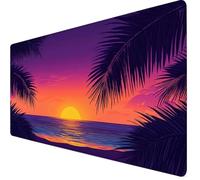 Tapis de Souris xxl 700x300x3mm Tapis de Souris Violet Mouse Pad Orange Brûlée Améliore la Précision et la Vitesse, Antidérapant Étanche, Bords Cousus, Accessoires Gaming, Travail, Ordinateur Y7-1494