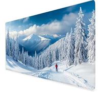 Tapis De Souris XXL 700x400x3mm, Blanc Grand Tapis De Souris Gamer, Tapis Souris Les Arbres avec éTanche Base en Caoutchouc AntidéRapante,Tapis De Bureau pour éTudes, Gaming.IdéAl Cadeau Homme A32