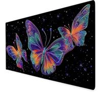 Tapis De Souris XXL 700x400x3mm, coloré Grand Tapis De Souris Gamer, Tapis Souris Papillon avec éTanche Base en Caoutchouc AntidéRapante,Tapis De Bureau pour éTudes, Gaming.IdéAl Cadeau Homme A61