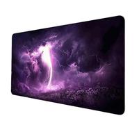 Tapis de Souris XXL 800 x 300mm, Imperméable Tapis Souris Violet Mousepad Catastrophe Motif Accessoires Gaming Bords Cousus Base en Caoutchouc Antidérapant Surface pour Bureau/Maison, Gamer -hjw25063N