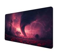 Tapis de Souris XXL 800 x 400mm, Imperméable Tapis Souris Rose Mousepad Catastrophe Motif Accessoires Gaming Bords Cousus Base en Caoutchouc Antidérapant Surface pour Bureau/Maison, Gamer -hjw250637