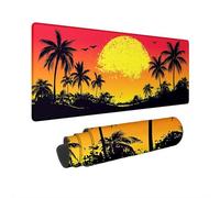 Tapis de Souris XXL 800x300 mm Paysage Tapis Souris Gamer Crépuscule Imperméable Mouse Pad avec Base en Caoutchouc Antidérapant Gaming Accessoires Bureau Mouse Pad à Bords Cousus Cadeau Homme K-93