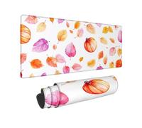 Tapis de Souris XXL 800x300 mm, Tapis de Souris Blanc Pattern avec Base en Caoutchouc Antidérapant Surface, Imperméable Mouse Pad avec Bords Surpiqués Désign, Decoration Bureau Desk, Cadeau Homme C-90